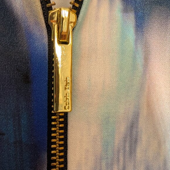 Calvin Klein Blue Womens Size 14 Blurred Floral Print Sheath Dress - Picture 3 of 5